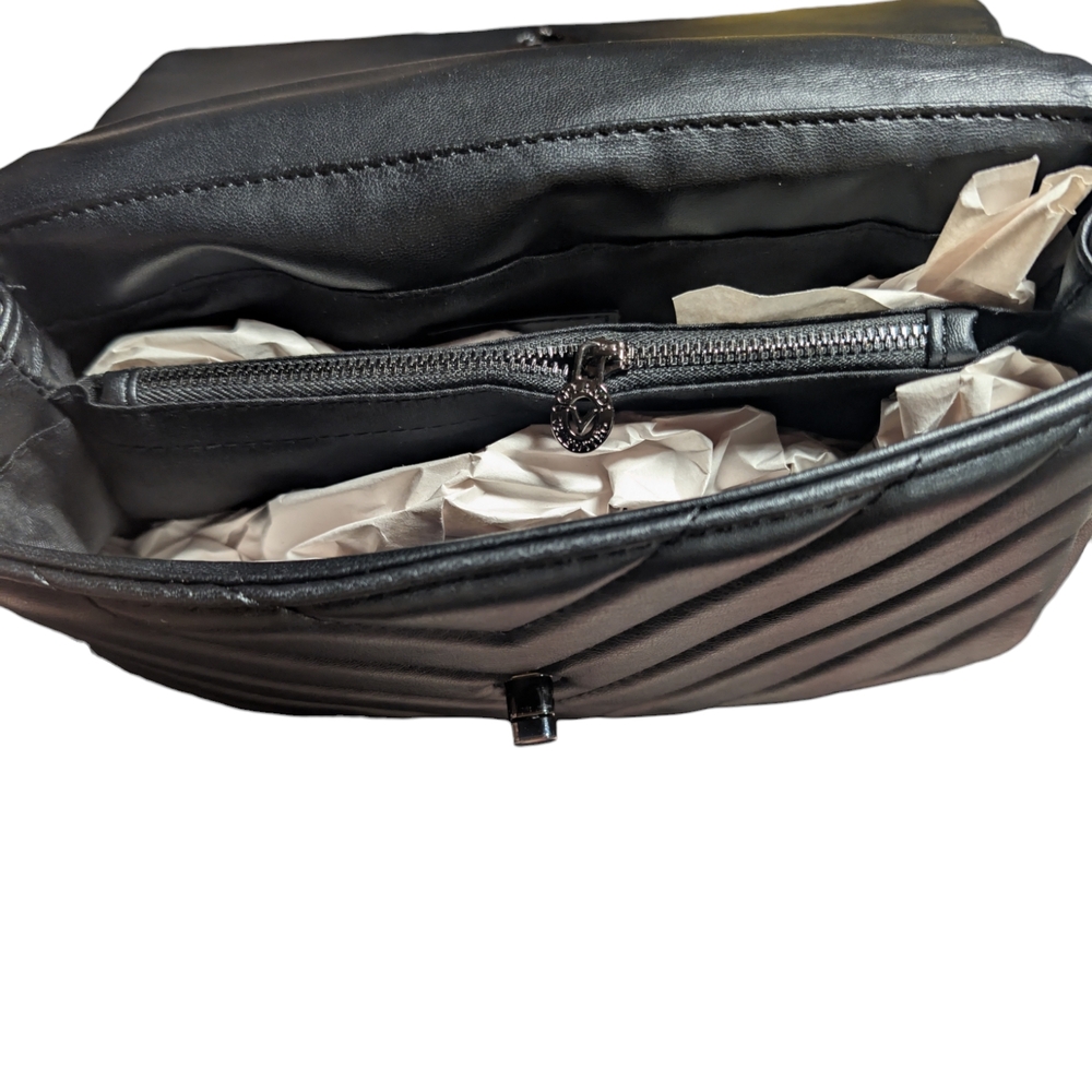NWT Valentino Orlandi Black Quilted Shoulder Bag MSRP $279.00 - Picture 4 of 8